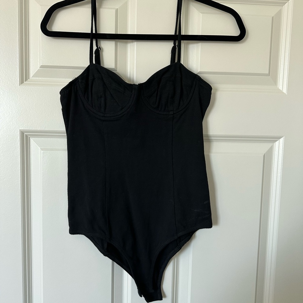 Bustier black bodysuit